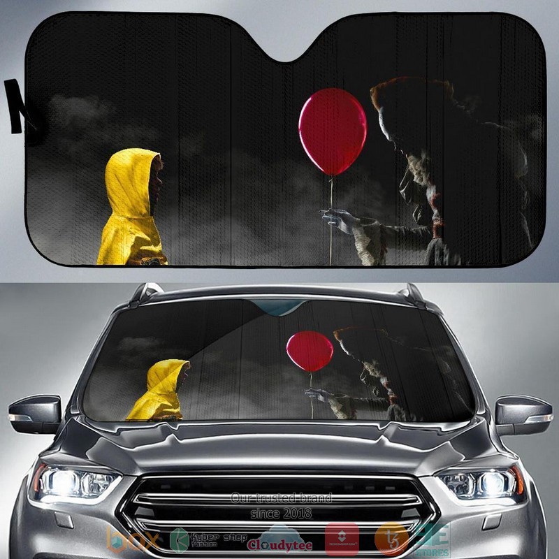 IT Movie Pennywise Balloon Auto Horror Car Sunshade