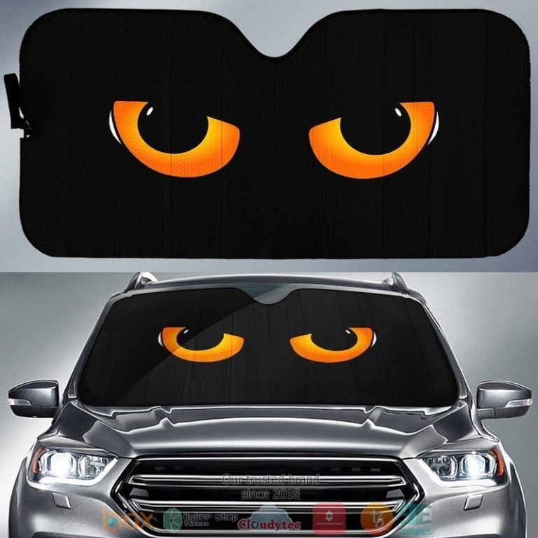 I Can See You Eyes Black Car Sunshade