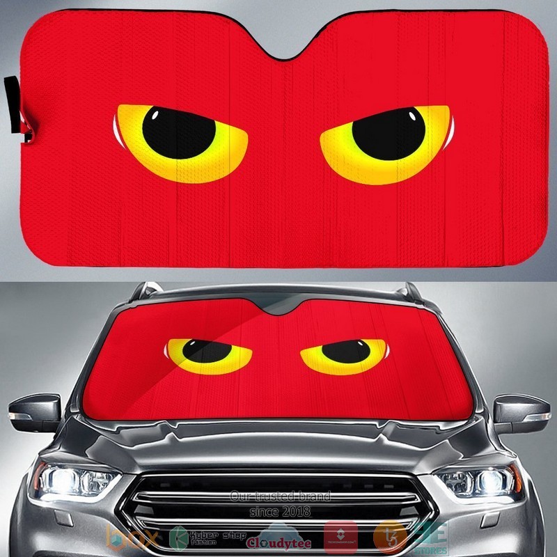 I Can See You Eyes Red Car Sunshade