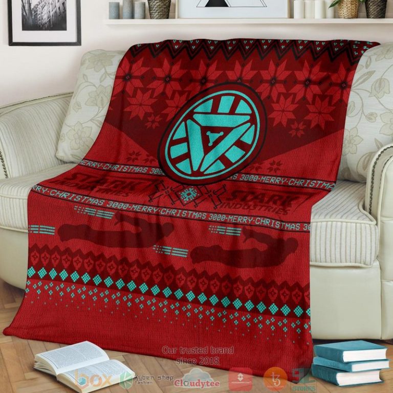 Iron Man Stark Industries Ugly Christmas Blanket 1 2