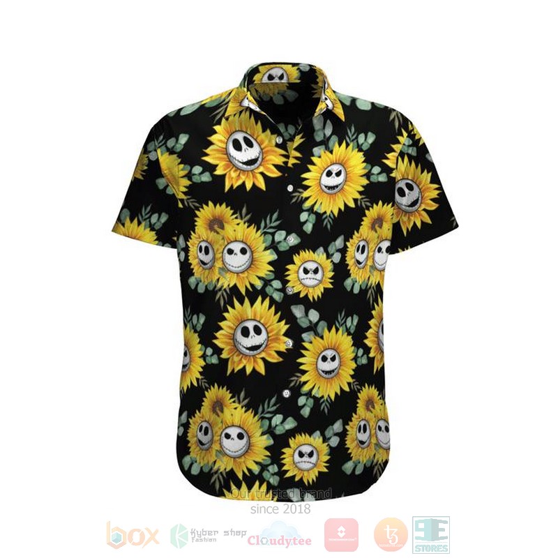 Jack Skellington Sunflower Hawaiian Shirt