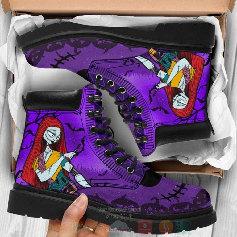 Jack Skellington and Sally Nightmare Before Christmas purple Timberland Boots 1