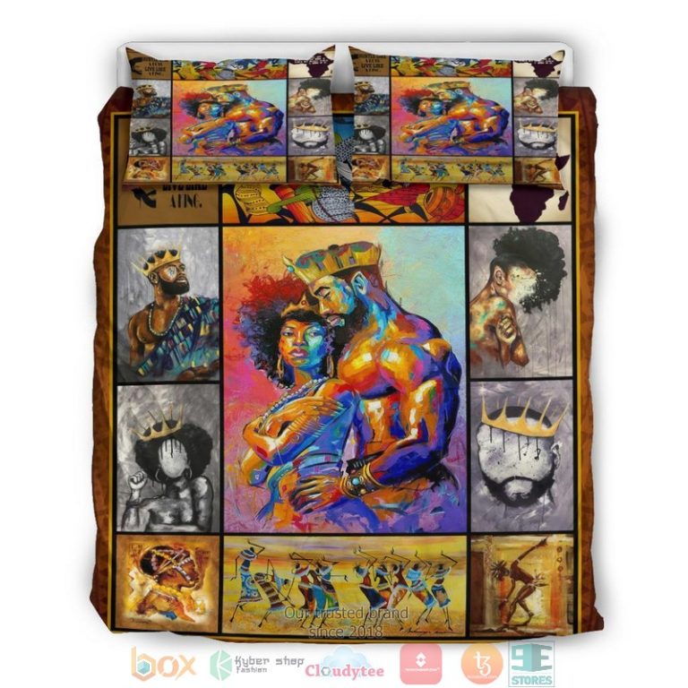 King Queen African Culture Moments Bedding Set 1 2