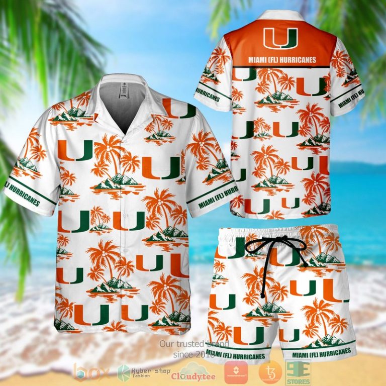 Miami FL Hurricanes Hawaiian Shirt Short