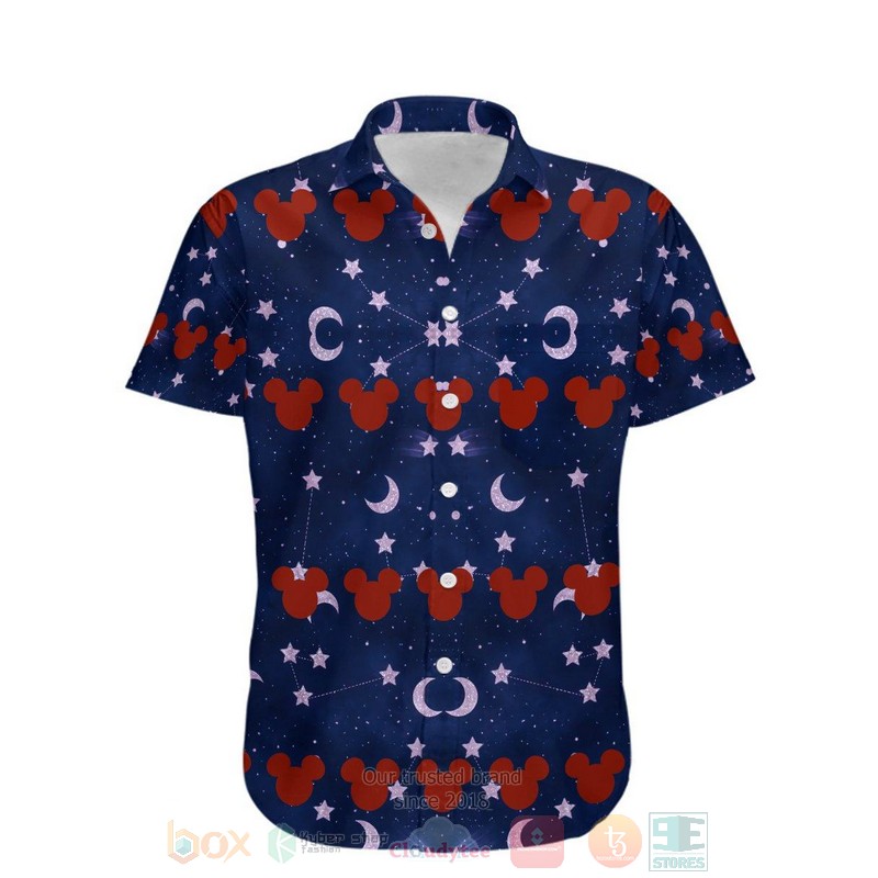 Mickey Disney Blue Hawaiian Shirt 1