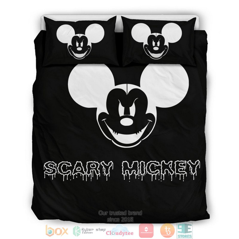 Mickey Halloween Scary Mickey Black Bedding Set