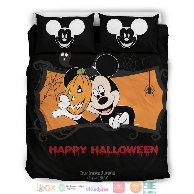 Mickey Happy Halloween Pumpkin mask Bedding Set
