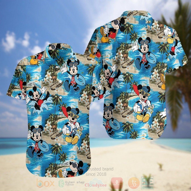 Mickey Minnie On Beach Hawaiian Shirt