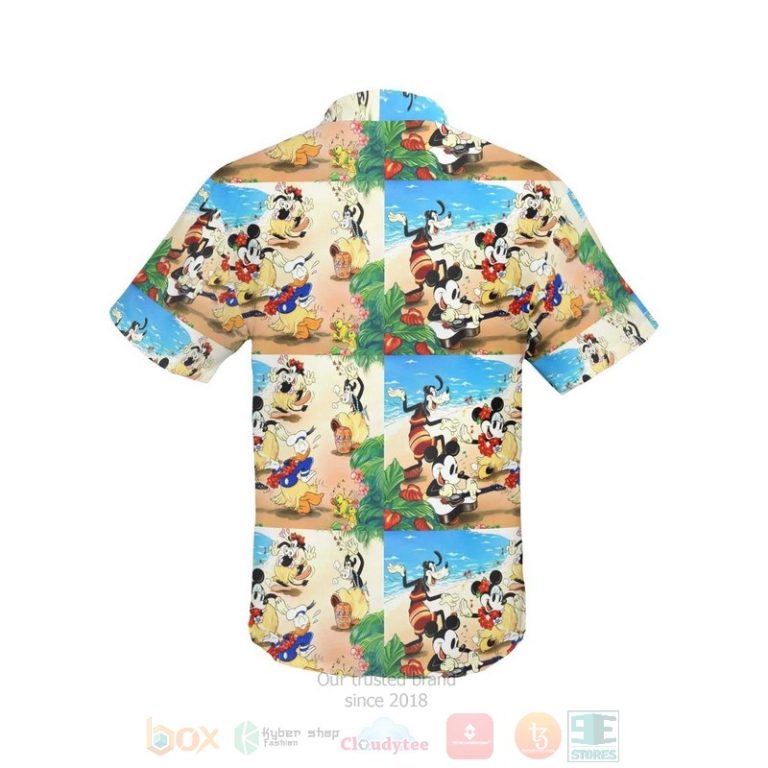 Mickey Friends Blue Hawaiian Shirt 1 2