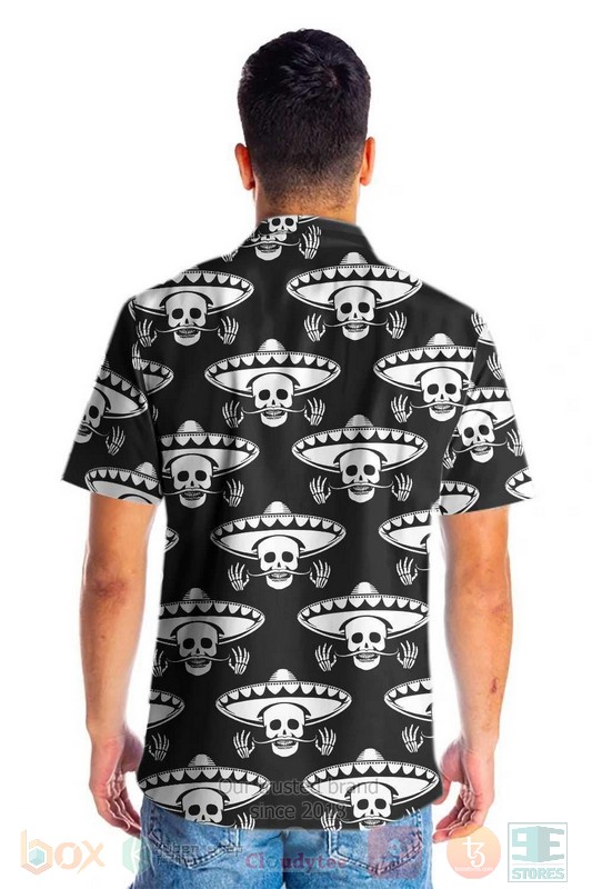 Mustache Skull Mexico Hawaiian Shirt 1