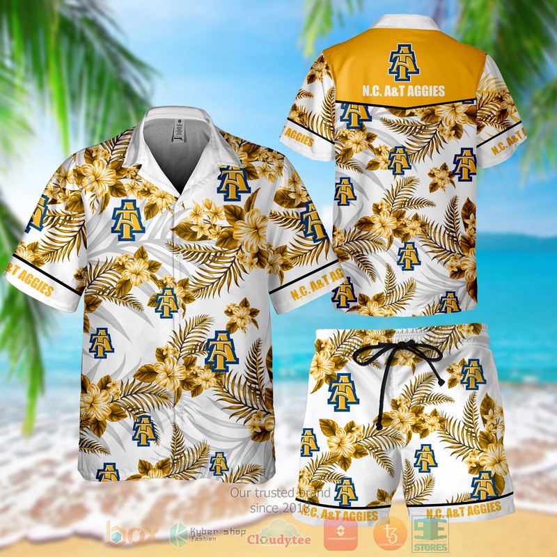 N C A T Aggies Hawaiian Shirt Shorts