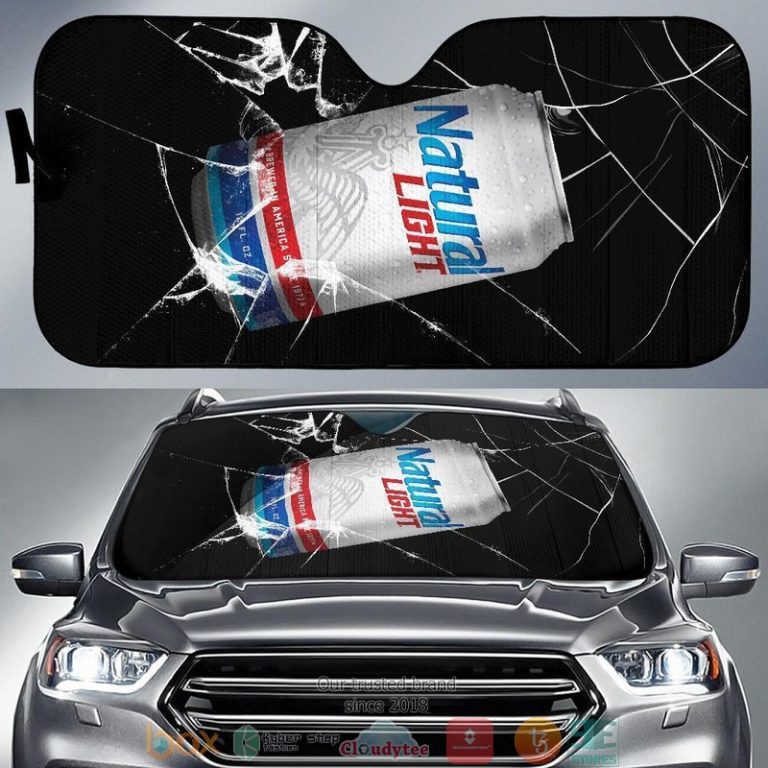 Natural Light broken glasses illusion Car Sunshade