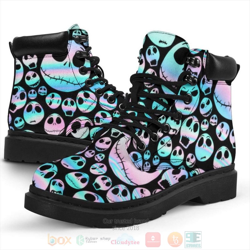 Nightmare Before Christmas Jack Skellington Face pattern Timberland Boots