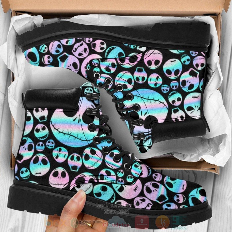 Nightmare Before Christmas Jack Skellington Face pattern Timberland Boots 1