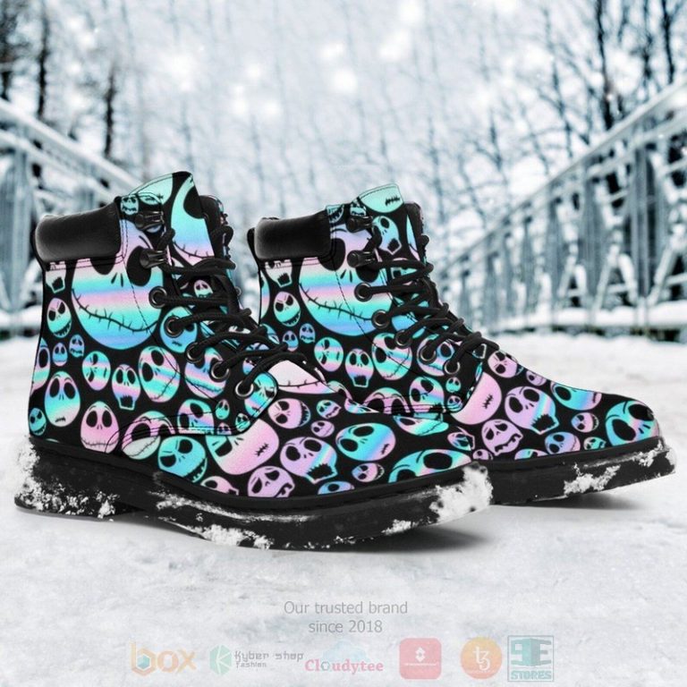 Nightmare Before Christmas Jack Skellington Face pattern Timberland Boots 1 2