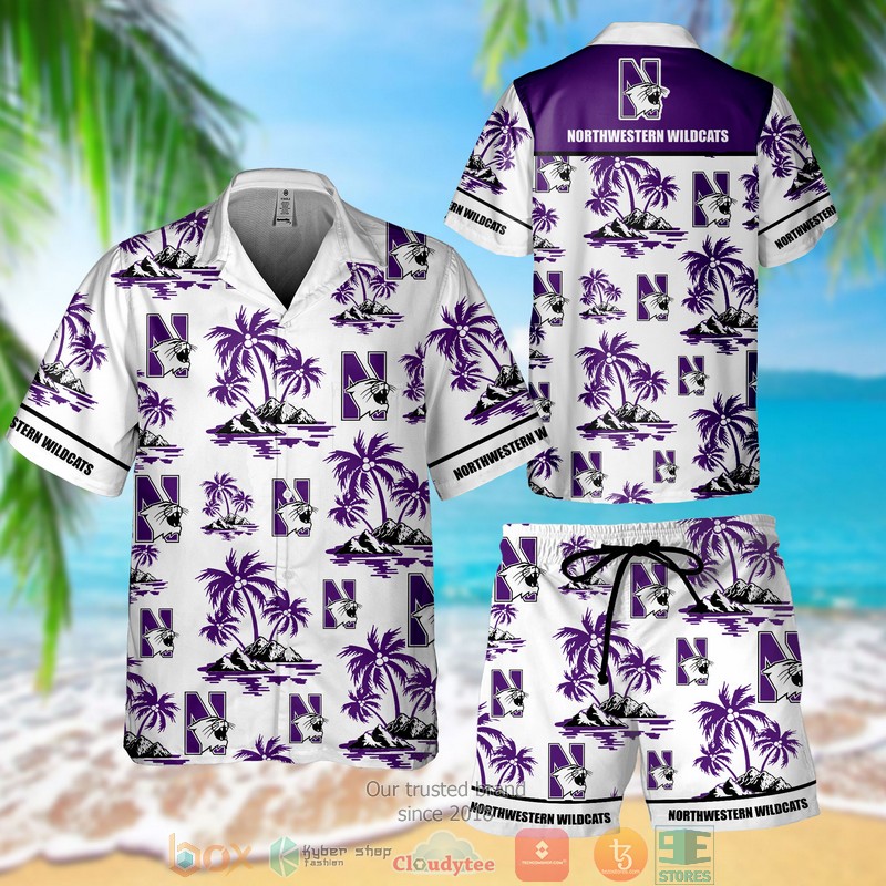 Northwestern Wildcats Hawaiian Shirt Short