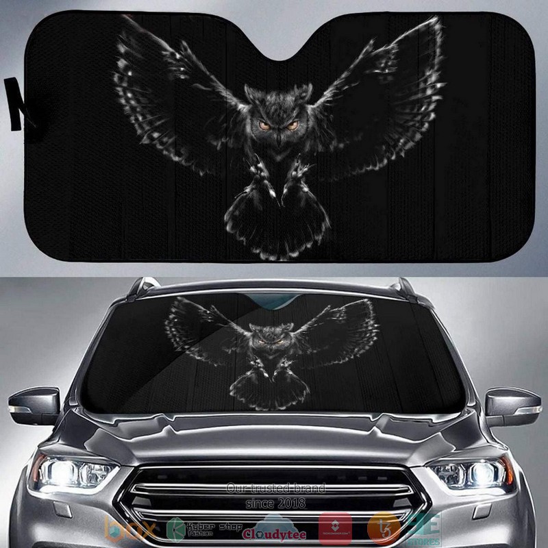 Owl In The Night Car Sunshade