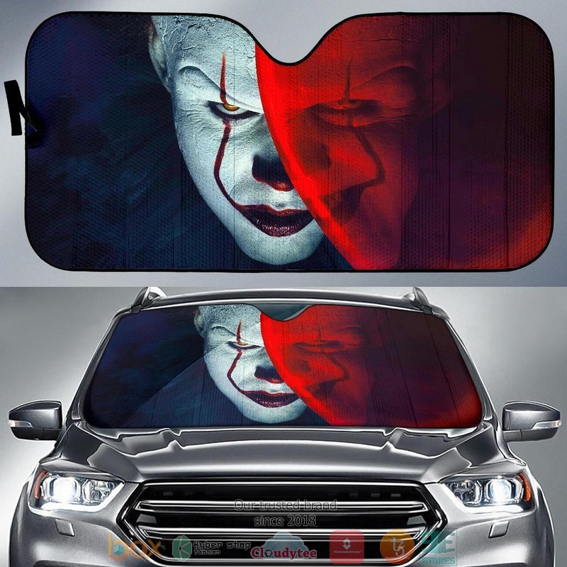 Pennywise Red Balloon Auto Horror Car Sunshade
