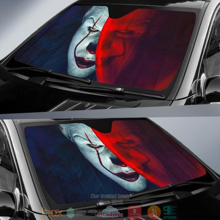 Pennywise Red Balloon Auto Horror Car Sunshade 1