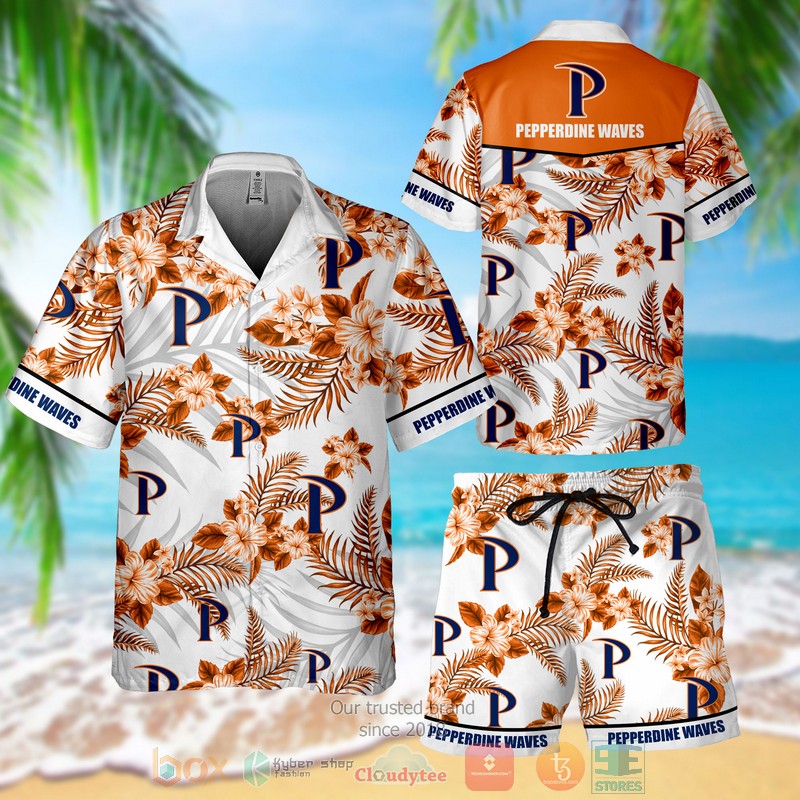 Pepperdine Waves Hawaiian Shirt Shorts