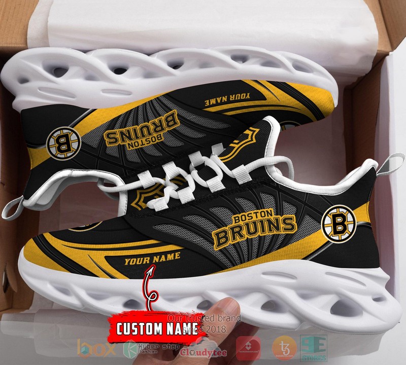 Personalized Boston Bruins custom max soul shoes