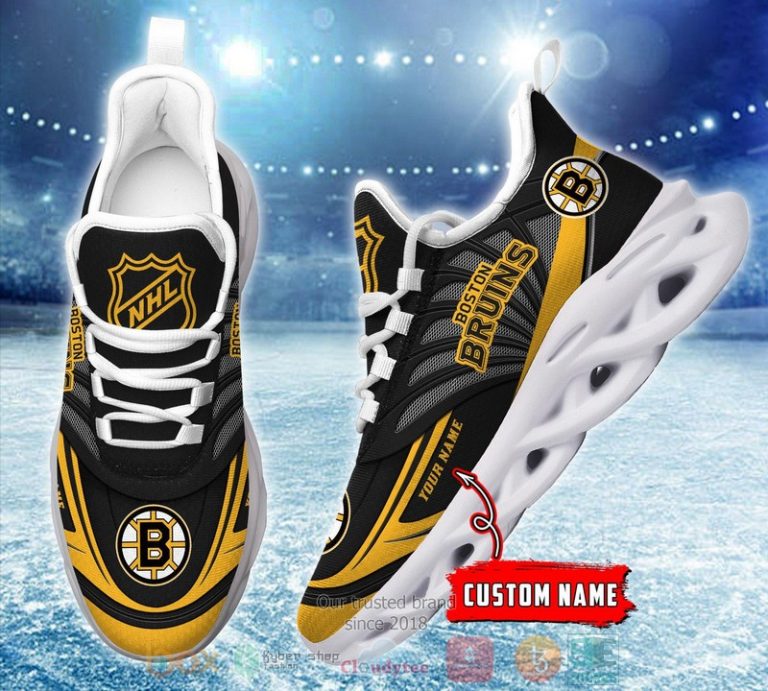 Personalized Boston Bruins custom max soul shoes 1 2