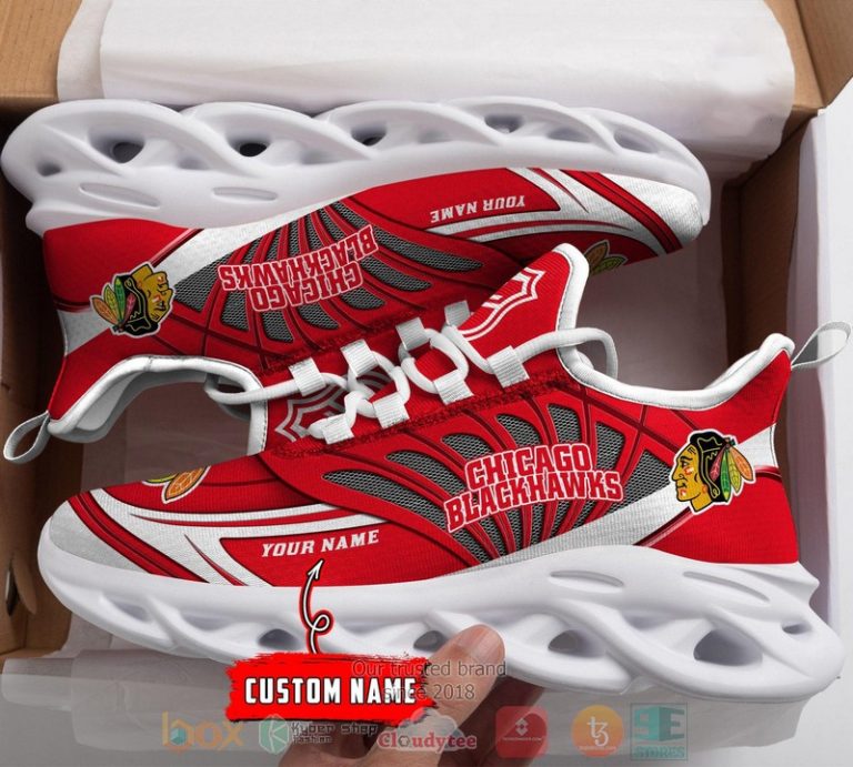 Personalized Chicago Blackhawks custom max soul shoes