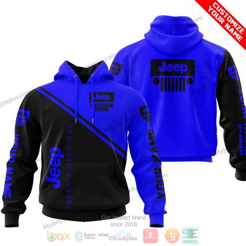Personalized Theres Only One Jeep Blue Custom 3D Shirt Hoodie