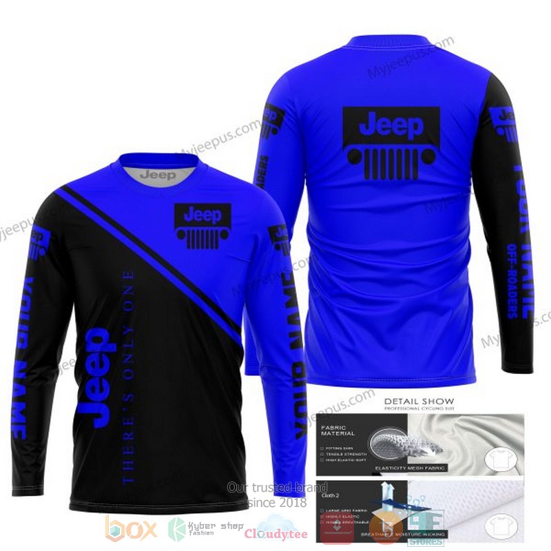 Personalized Theres Only One Jeep Blue Custom 3D Shirt Hoodie 1