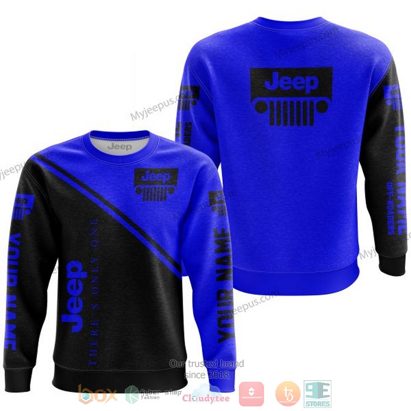Personalized Theres Only One Jeep Blue Custom 3D Shirt Hoodie 1 2 3