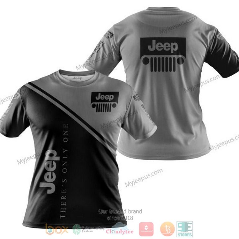 Personalized Theres Only One Jeep Grey Black Custom 3D Shirt Hoodie 1 2