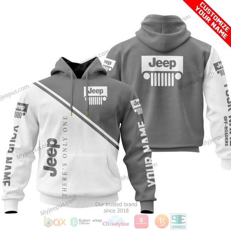 Personalized Theres Only One Jeep Grey White Custom 3D Shirt Hoodie