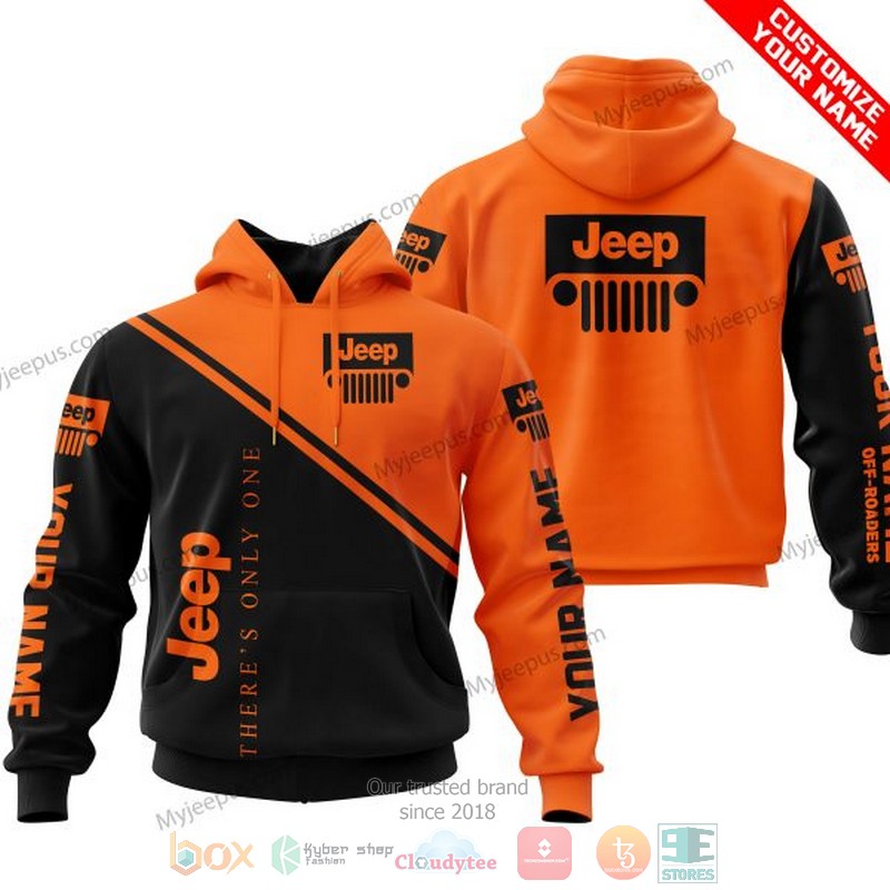 Personalized Theres Only One Jeep Orange Custom 3D Shirt Hoodie