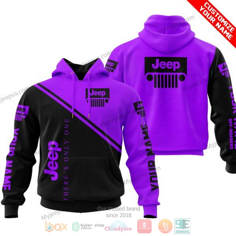 Personalized Theres Only One Jeep Purple Custom 3D Shirt Hoodie