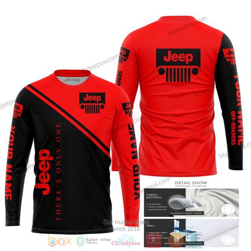 Personalized Theres Only One Jeep Red Custom 3D Shirt Hoodie 1