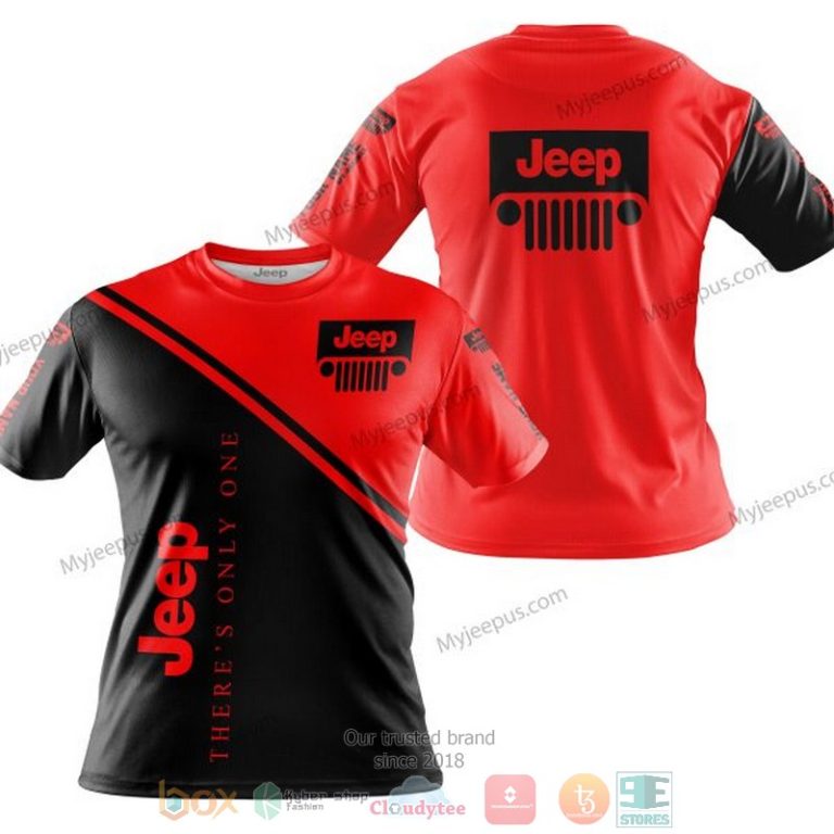 Personalized Theres Only One Jeep Red Custom 3D Shirt Hoodie 1 2