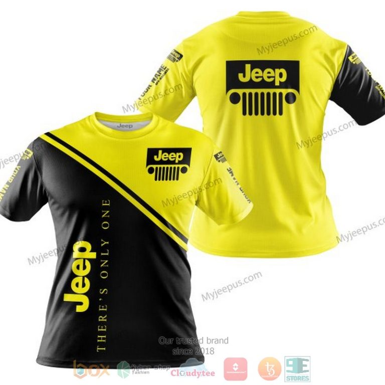 Personalized Theres Only One Jeep Yellow Custom 3D Shirt Hoodie 1 2