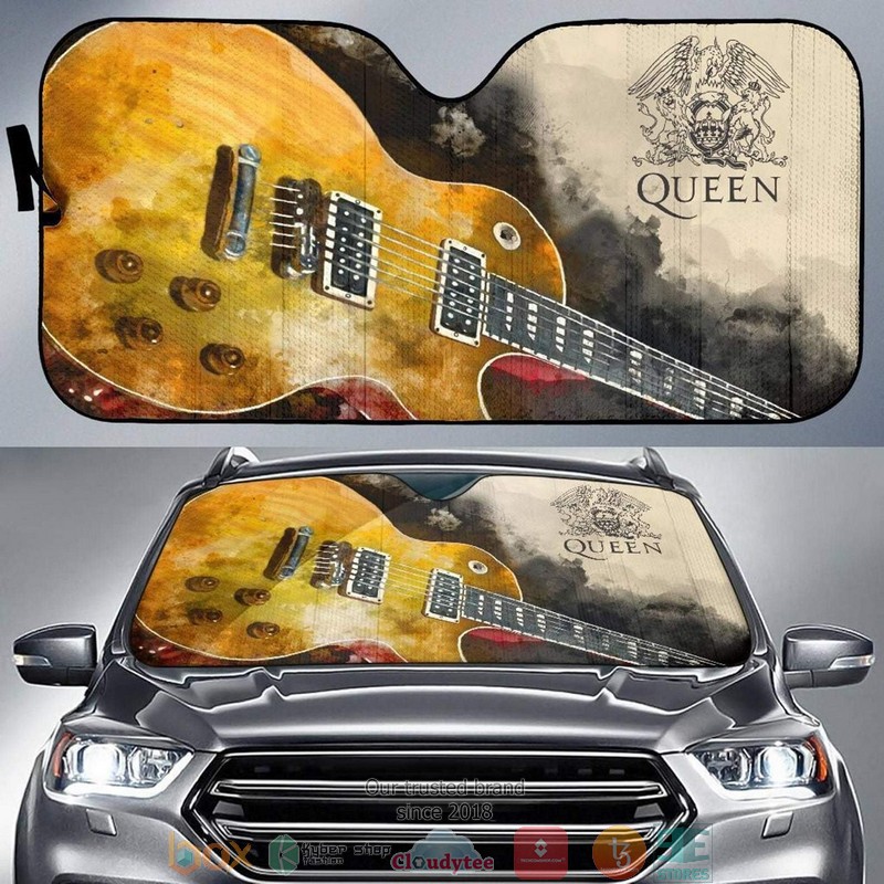 Queen Car Auto Guitar Rock Band Car Sunshade