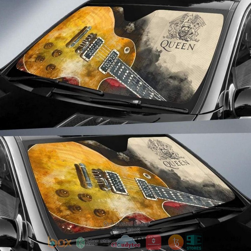 Queen Car Auto Guitar Rock Band Car Sunshade 1
