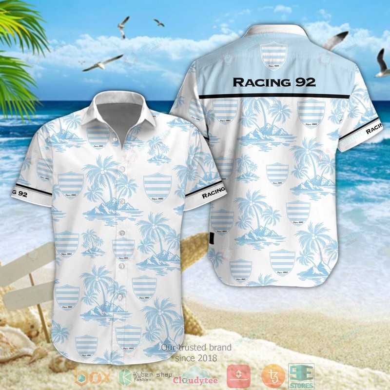 Racing 92 Hawaiian shirt short
