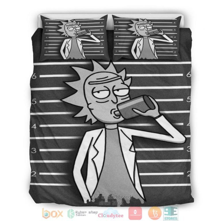 Rick And Morty Black cartoon Bedding Set 1 2