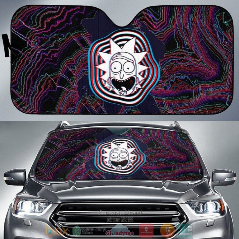 Rick And Morty Face Cartoon Car Auto Car Sunshade