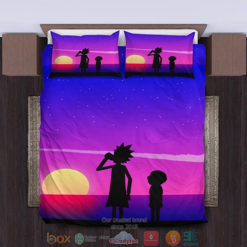 Rick And Morty Sunset Bedding Set