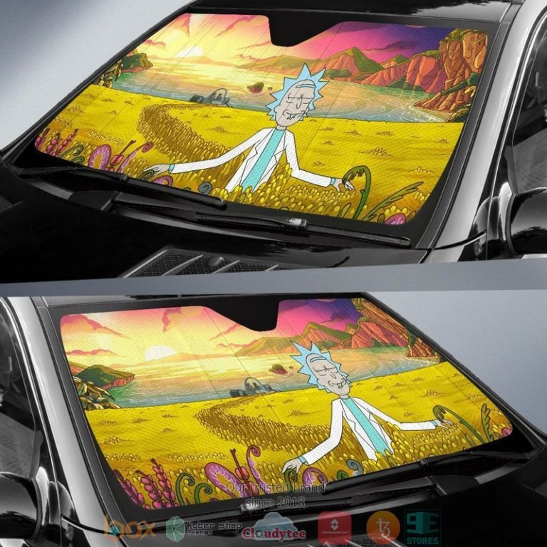 Rick In Farm Funny Rick Morty Auto Car Sunshade 1