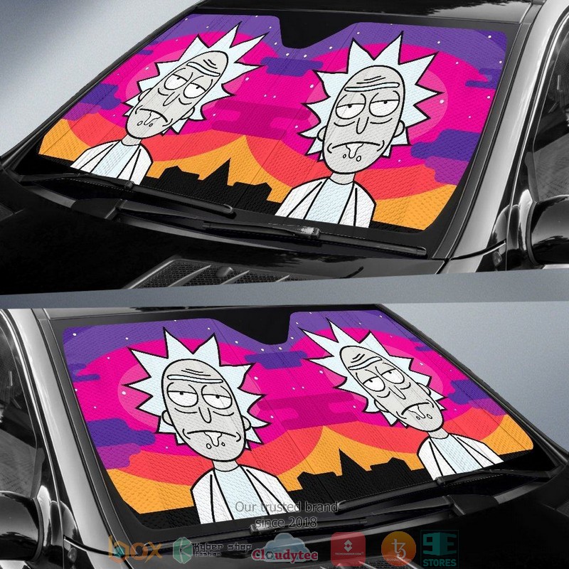 Rick Morty Funny Face Rick Car Auto Car Sunshade 1
