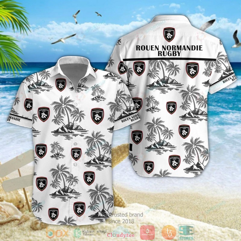 Rouen Normandie Rugby Hawaiian shirt short