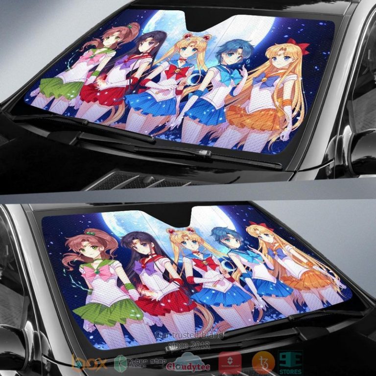 Sailor Moon Anime Team Car Sunshade 1 2