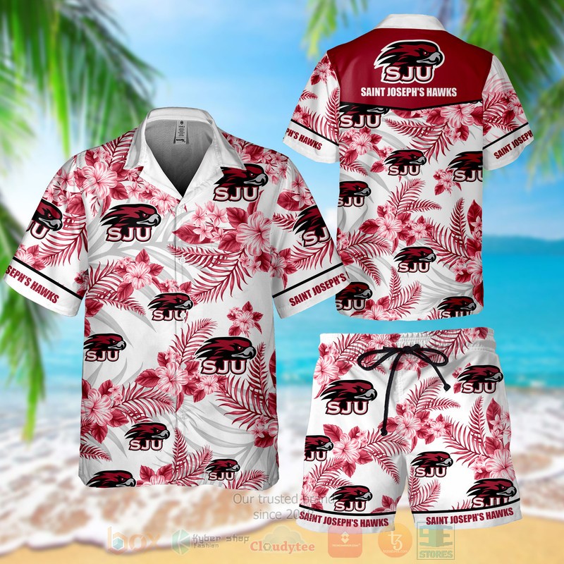 Saint Joseph s Hawks Hawaiian Shirt Shorts
