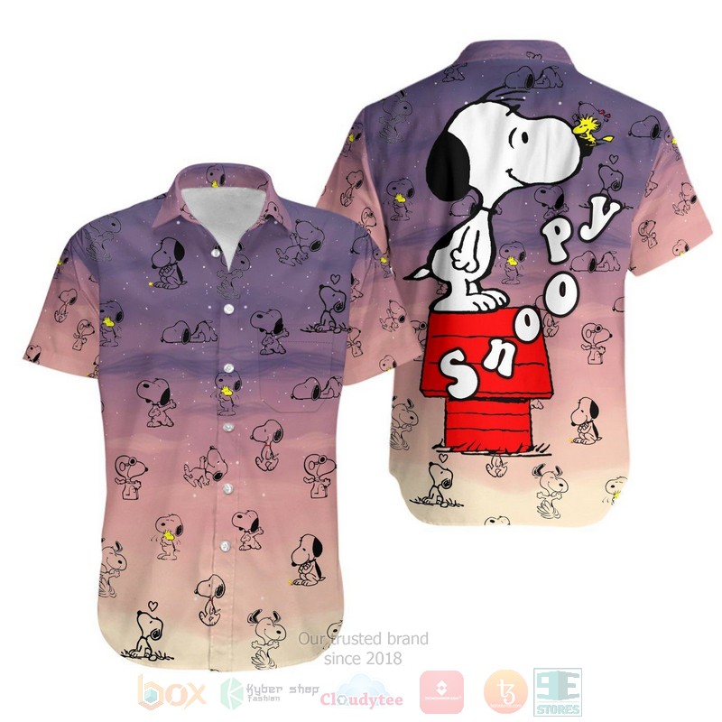 Snoopy Pattern Summer Hawaiian Shirt
