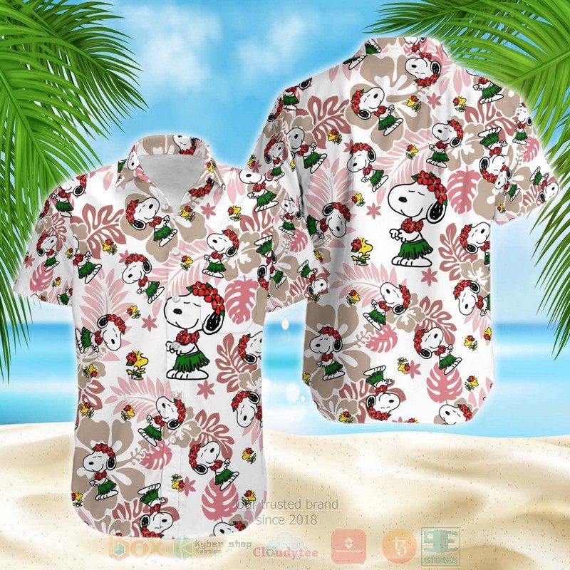 Snoopy Tropical Pattern Hawaiian Shirt